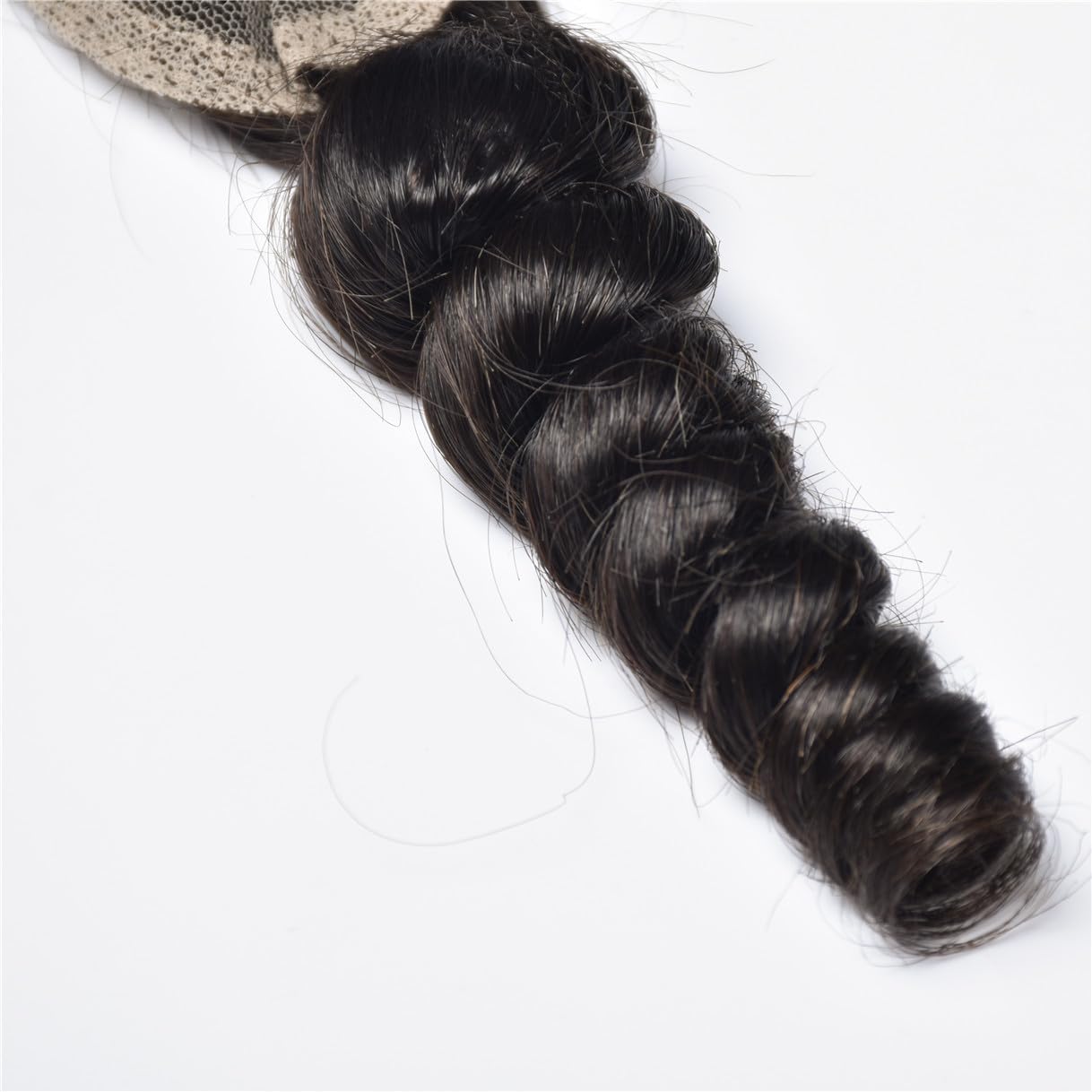 Brazilian Loose Wave Lace Closure - 100% Unprocessed Virgin Human Hair | Natural Black, 14 Inch, Pre-Plucked with Baby Hair