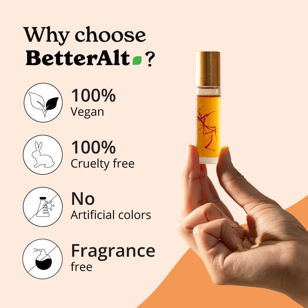 Better Alt Kumkumadi Face Oil 10 ml with Turmeric, Saffron, Sandalwood| For Glow and Moisture | Suitable for All Skin Types