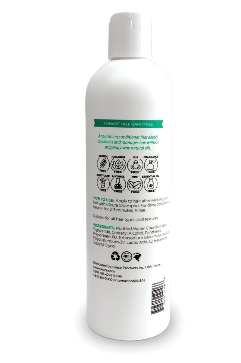 Hydrating Fragrance-Free Conditioner - Hypoallergenic, SLS & Paraben Free | Unscented, 12 Fl Oz