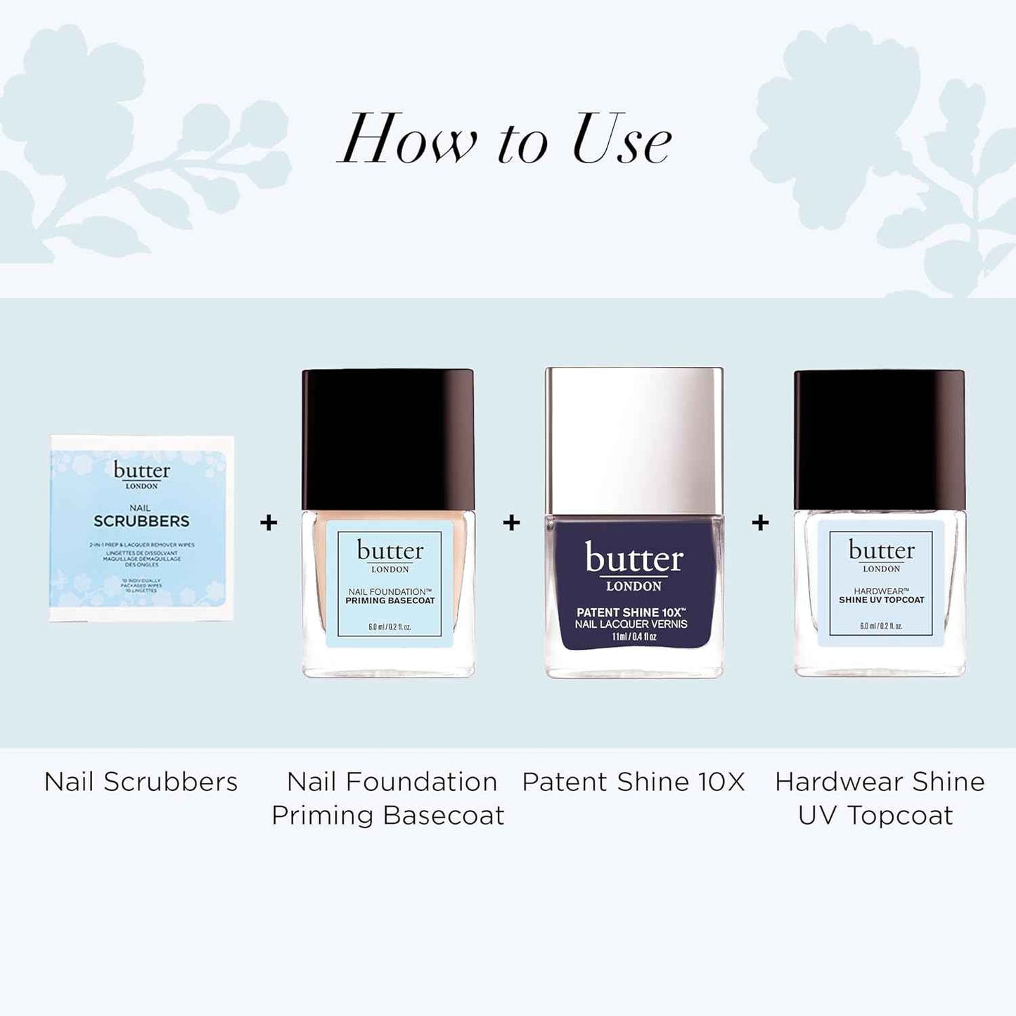 Butter LONDON 2-in-1 Nail Polish Remover Pads - Travel-Friendly Gel Scrubbers, Cruelty-Free