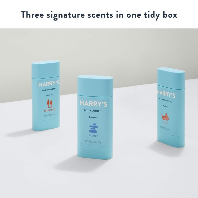 Harry's Aluminum Free Deodorant for Men - Odor Control, Stone, Fig, Redwood Scent, 2.5 Oz, 3-Pack, Men Deodorant Aluminum Free