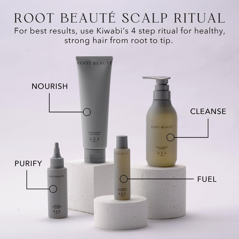 Kiwabi Root Beauté Itchy Scalp Shampoo – Sulfate-Free Natural Shampoo for Dry, Oily & Sensitive Skin – ph-Balanced Scalp Treatment with 23 Botanicals for Hair Growth & Hydration