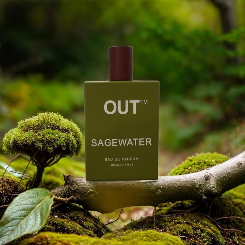 Sagewater OUT Eau de Parfum, Men's Fragrance, Woody Scent with Sagebrush, Pine, and Amber Notes, Rugged yet Refined