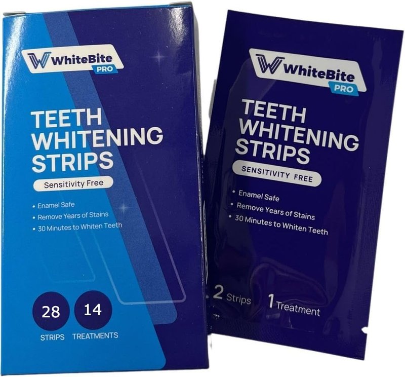 Whitebite Pro Upgraded Teeth Whitening Strips 28 Strips (14 Treatments) | Enamel-Safe
