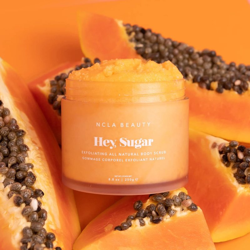 NCLA Hey, Sugar Body Scrub - Vegan Papaya Vanilla Exfoliating Scrub for Smooth Skin