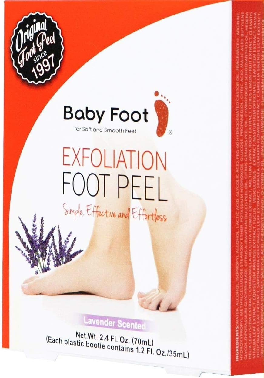 Baby Foot Peel Mask for Men & Women - Exfoliate Rough, Cracked Feet for Baby Soft Skin - 2.4 Fl. Oz