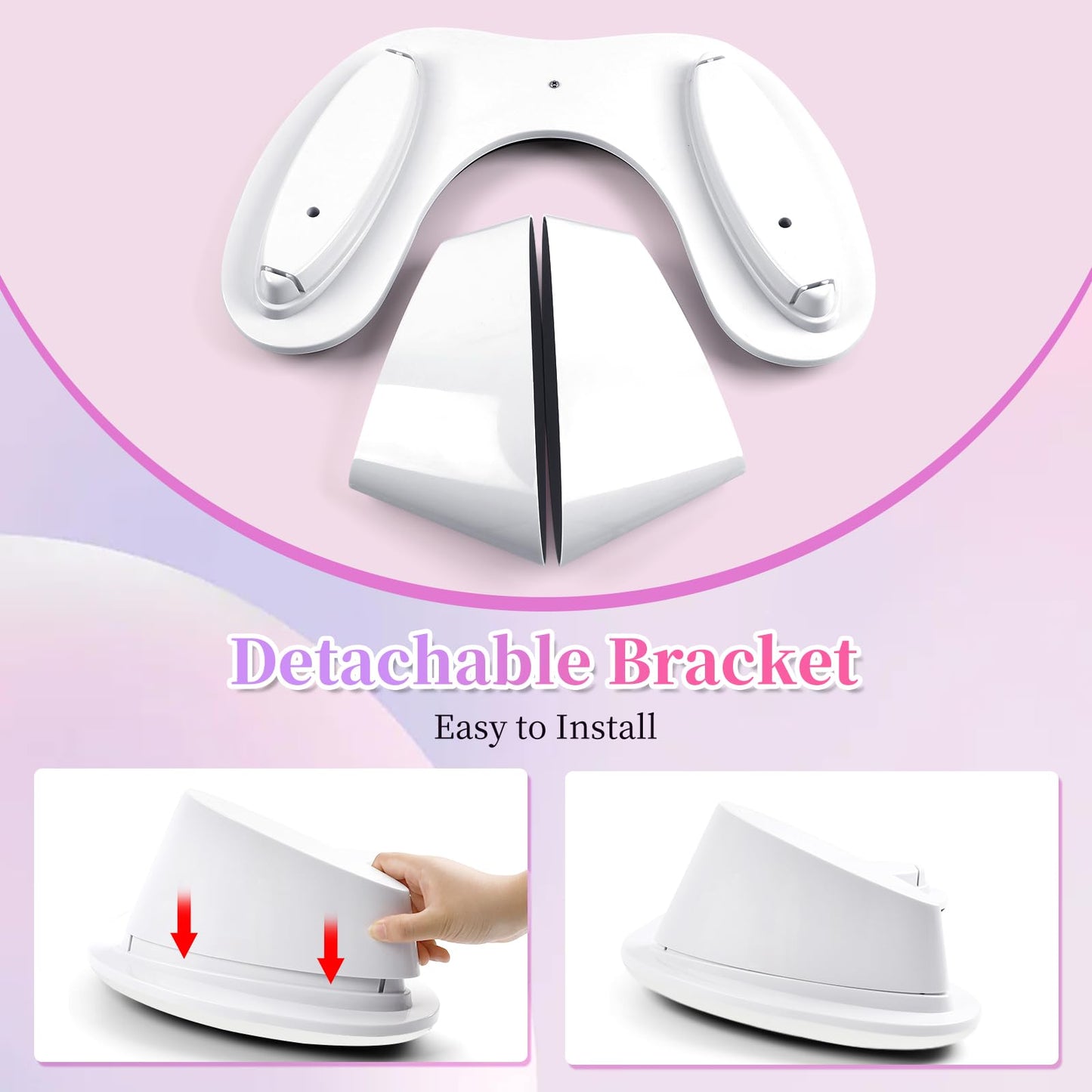 Arm Rest for Nails Tech, U Shaped Soft PU Leather Nail Arm Rest,Ergonomic Slope Angle Hand Rest for Nails Tech,Professional Salon Manicure Arm Rest Cushion (White)