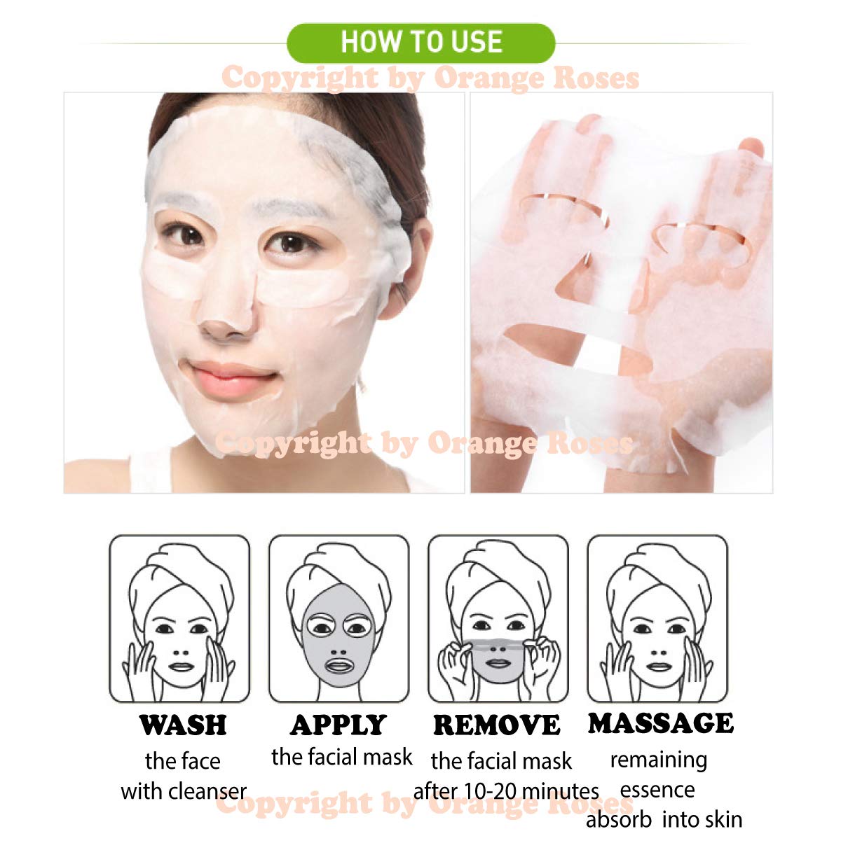 OBS lab 60 Pcs Korean Ultra Hydrating Essence Mask, 20 Minutes Facial Skincare Mask Sheet, Moisturizing Skincare (4 x 15 Types)