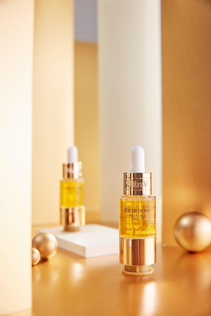 Ultra V Prestige Ampoule, 1Vial, Anti-Aging Antioxidant Serum, 0.34 fl oz Each - Antioxidant, Anti Wrinkle, Smoothes, Softens, Hyaluronic Acid, Peptides