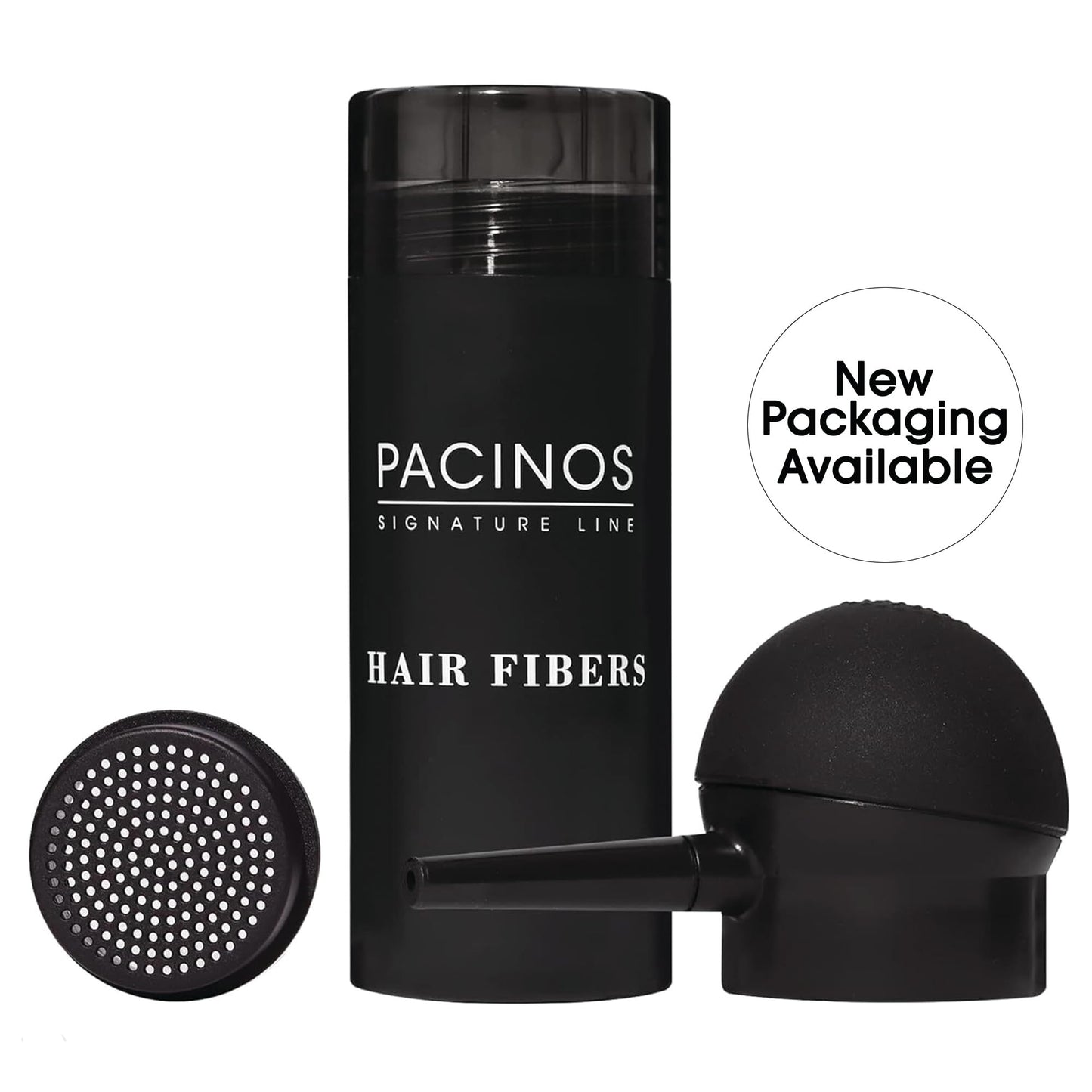 Pacinos Hair Fiber Kit - Conceal Thinning Hair Instantly with Fiber Hold Spray - Black