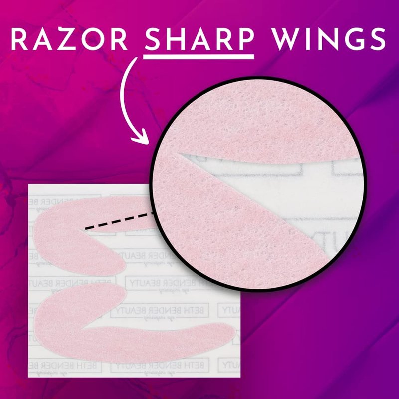 Eyeliner Stencils | Cat Eyeliner Stencil & Winged Eyeliner Tool | Made in USA & Created by Celebrity Makeup Artist | Reusable and Flexible Eyeliner Tape & Eyeshadow Tape | 96 Stencils…