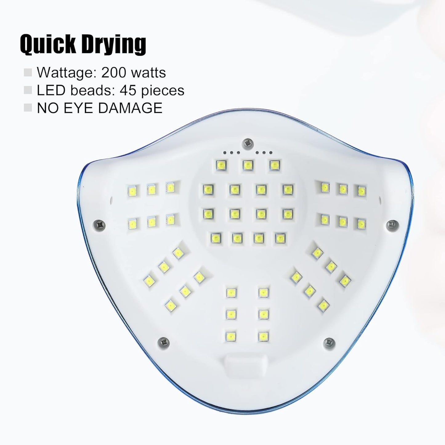 200W Portable UV-LED Nail Lamp with Sensor & 4 Timers - Fast Curing Gel Dryer