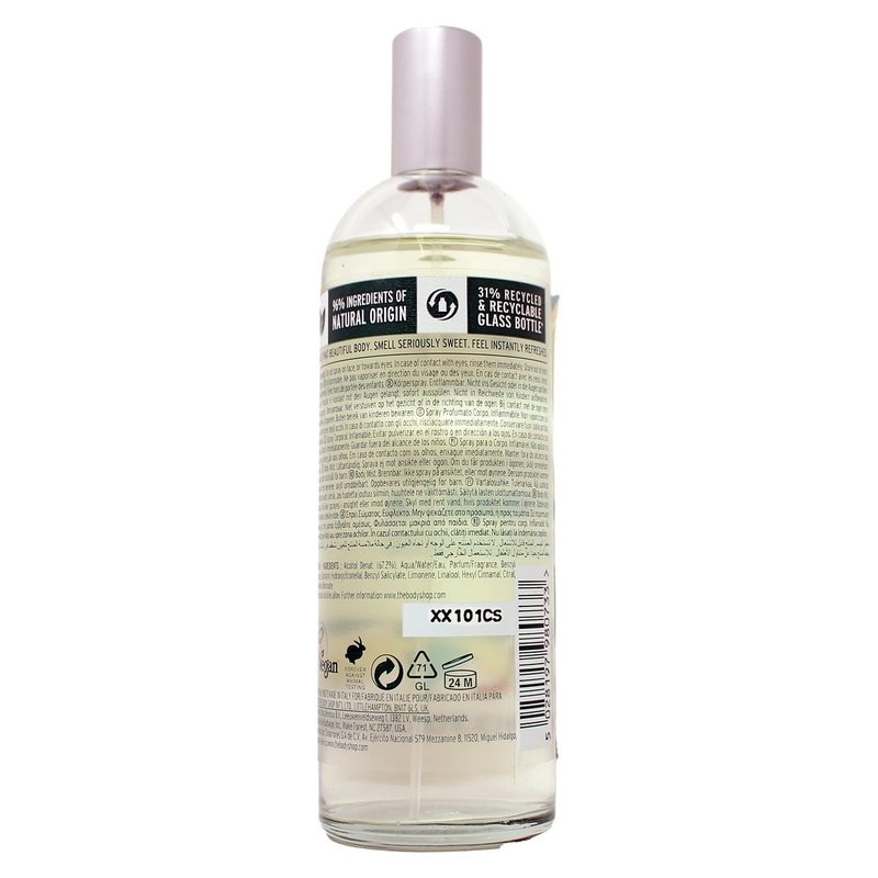 The Body Shop Vanilla Body Mist – Refreshes and Cools with a Sweet Scent – Vegan – 3.3 oz