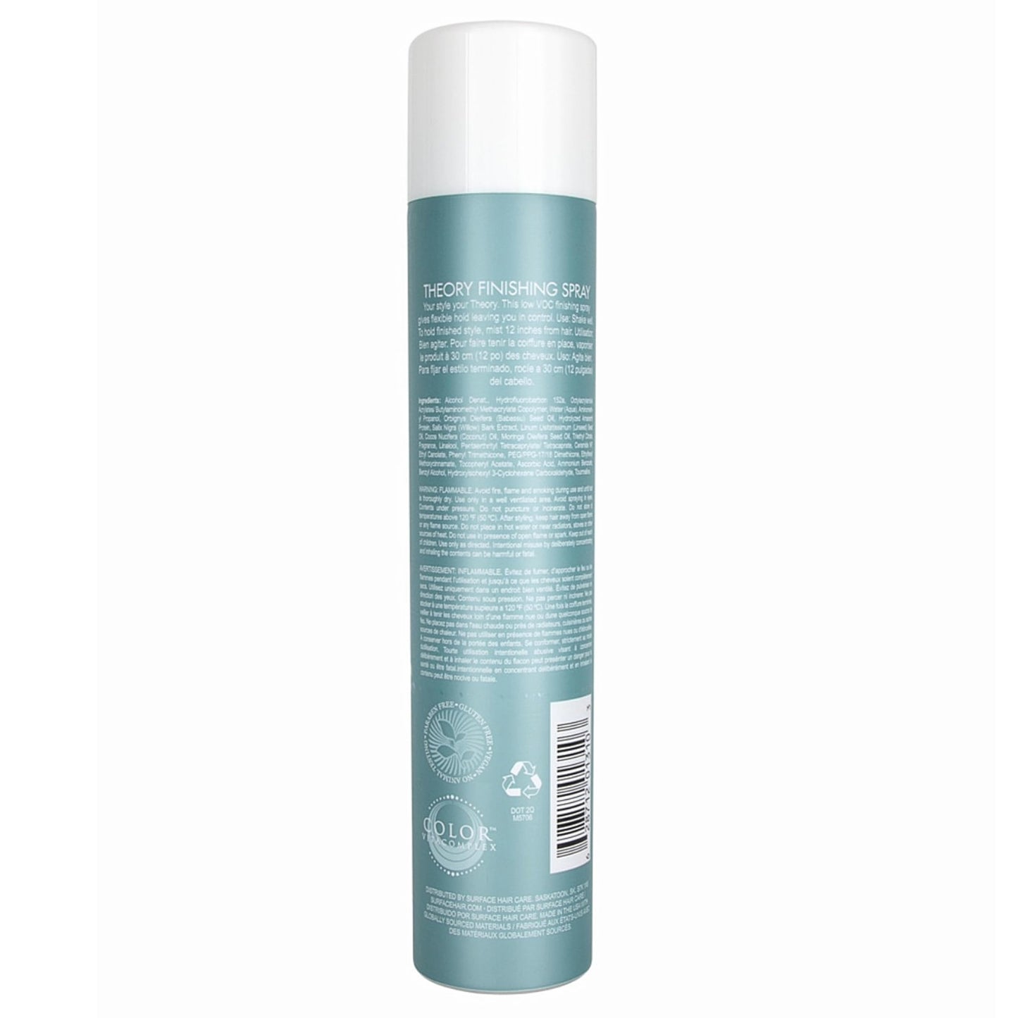 SURFACE Hair Theory Finishing Spray, Medium Hold Flexible Styling Hairspray - Thermal Protection with Medium Shine - Lasting Control, 12 Oz (Packaging may vary)