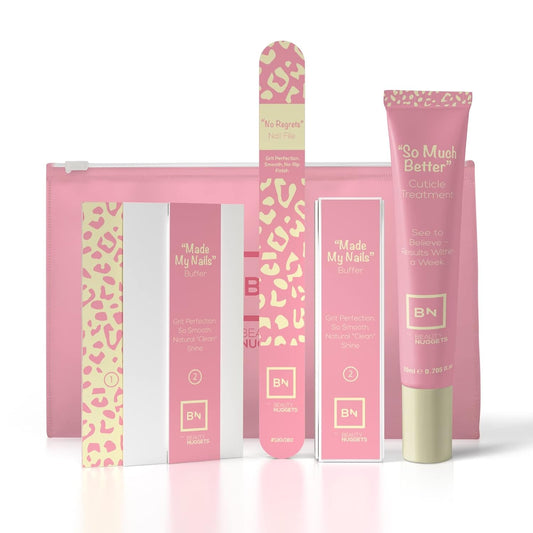 Ultimate Nail Care Kit: 3-Way Buffing Block, Cuticle Cream & Nail File Set