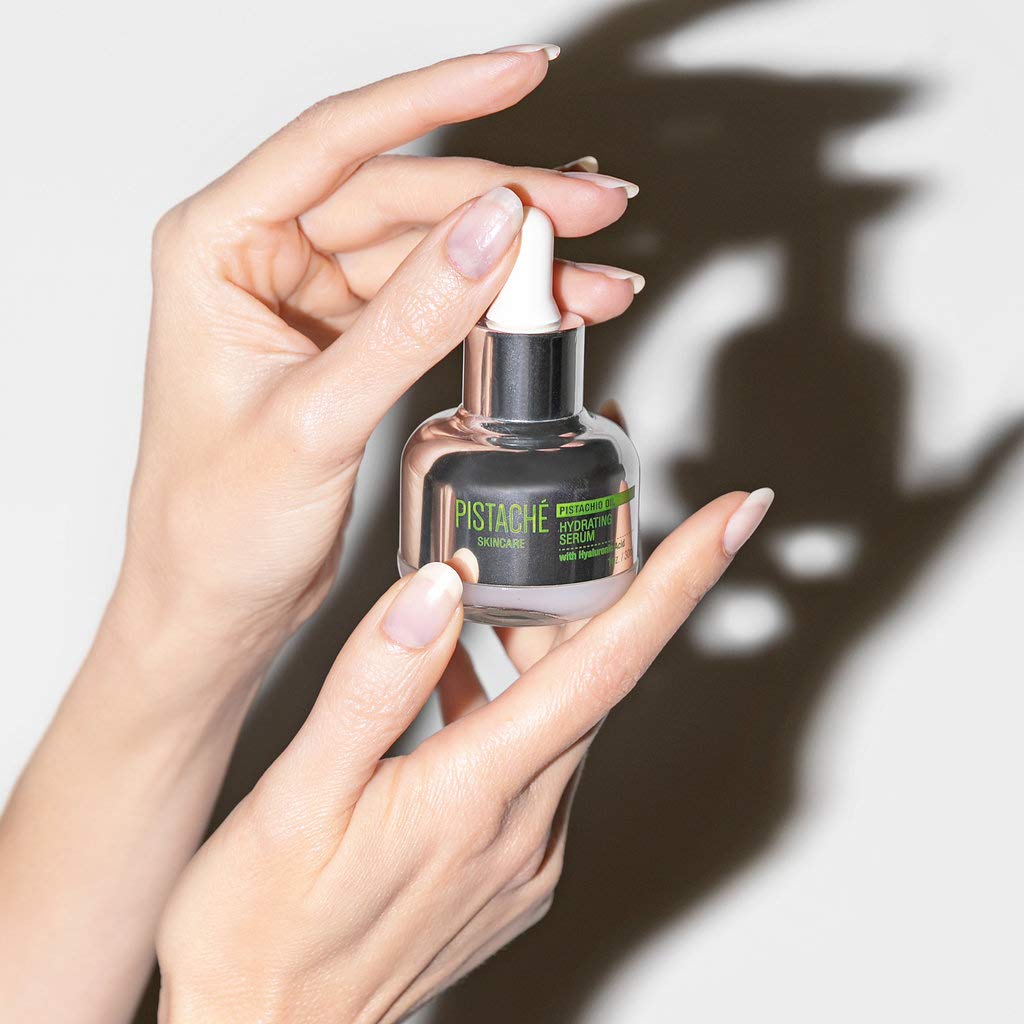 Pistaché Skincare Pistachio Oil Face Serum with Hyaluronic Acid | Hydrating & Brightening Formula with Vitamin E & Antioxidant Protection, 1.0 oz