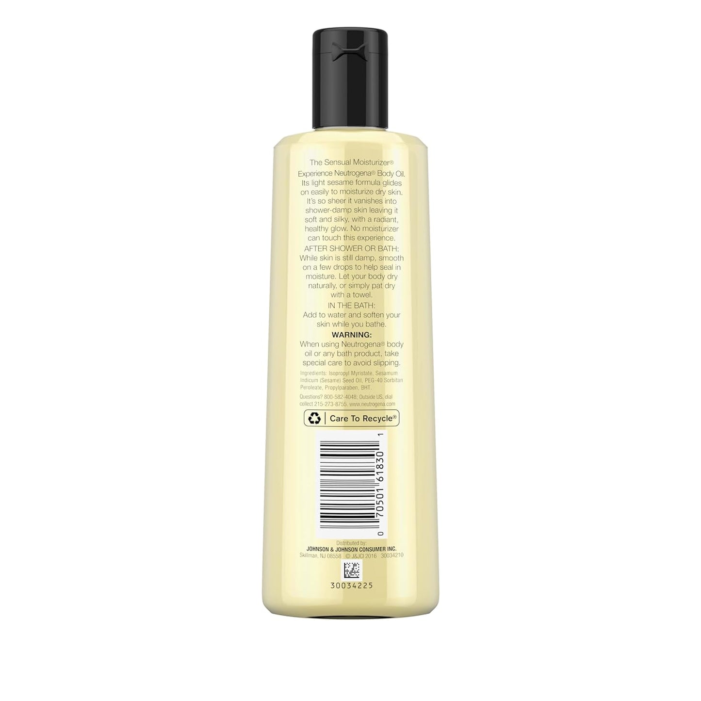 Neutrogena Body Oil - Lightweight Fragrance-Free Moisturizer for Silky Skin | 8.5 fl oz Bottle