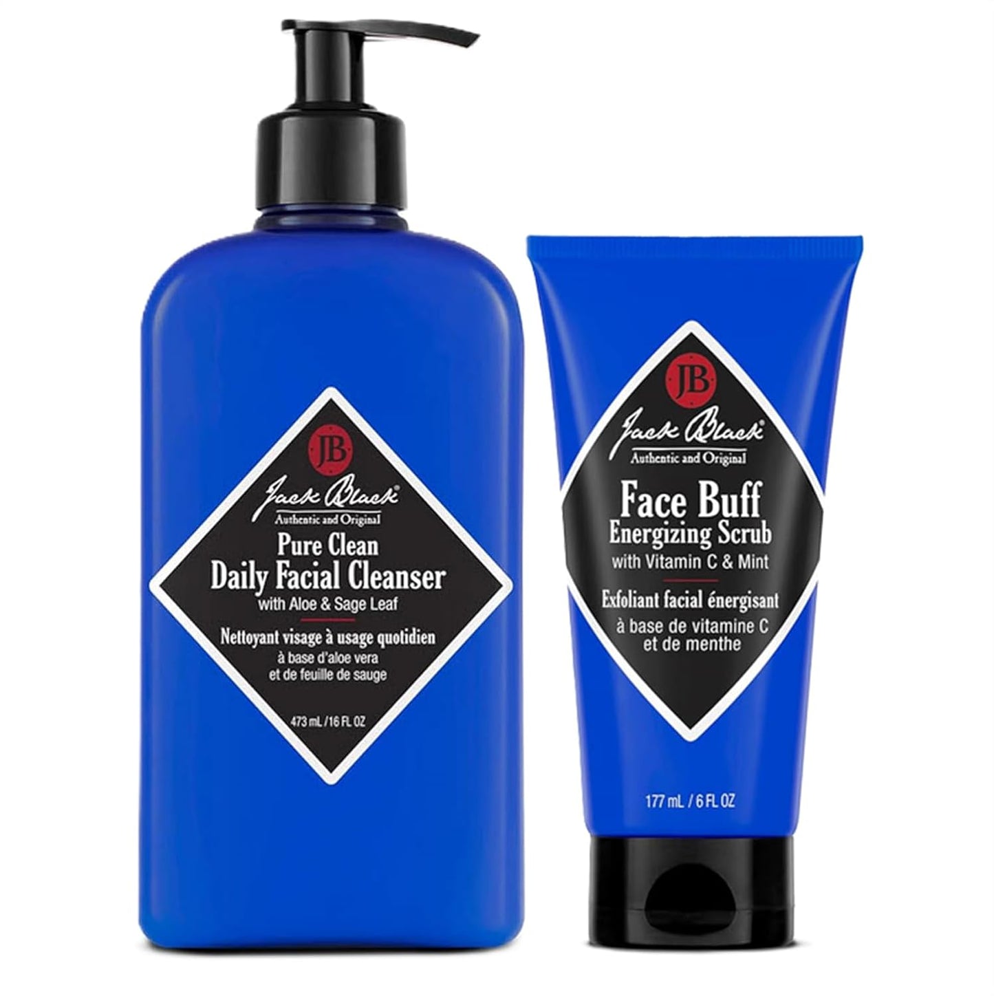 Jack Black Pure Clean Daily Facial Cleanser - 2-in-1 Men's Face Wash & Toner | 6.7 oz