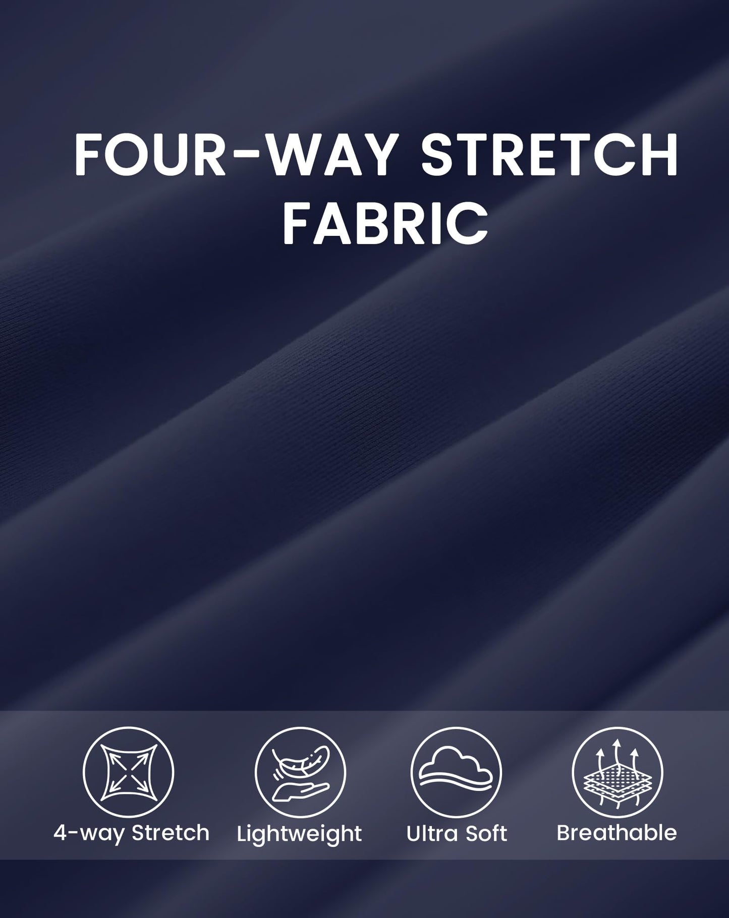 SEMARO Womens Wide Leg Dress Pants Crossover High Waist Stretch Casual Work Slacks Trousers with Zipper Pocket Navy