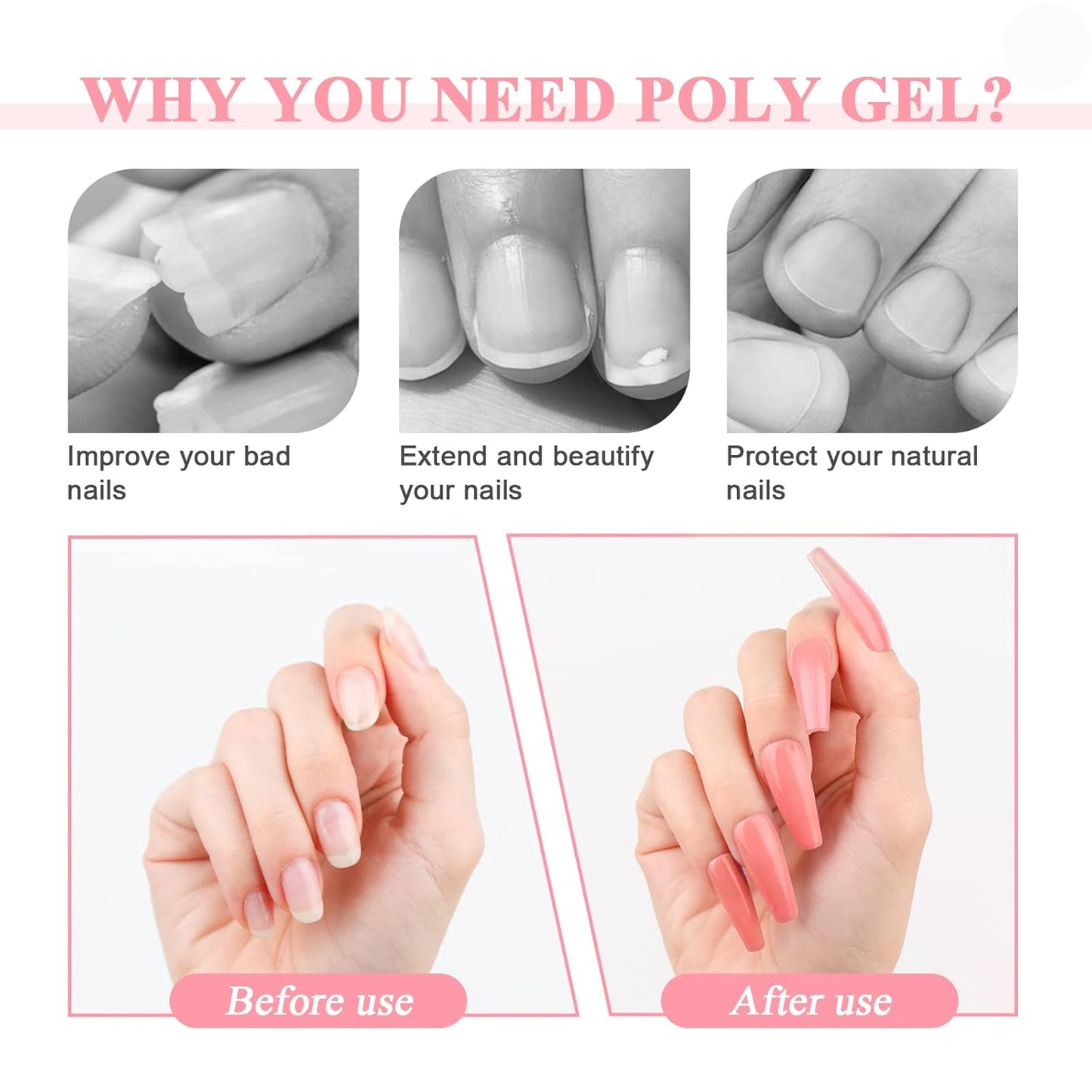 Ultimate Poly Gel Nail Kit - 20-Color Collection + 100g Clear Gel & Slip Solution for Salon-Grade DIY Manicure
