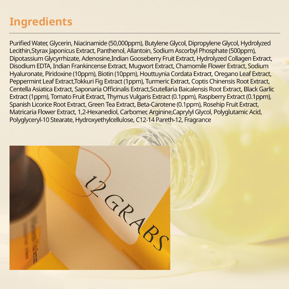 Shift4 10 Elements Vita Serum 50ml ┃ Vitamin Complex 10 Percent ┃ Niacinamide 5 Percent ┃ Daily Soothing Facial Serum ┃ For Sensitive Skin ┃ Non Irritating pH Balanced Skincare