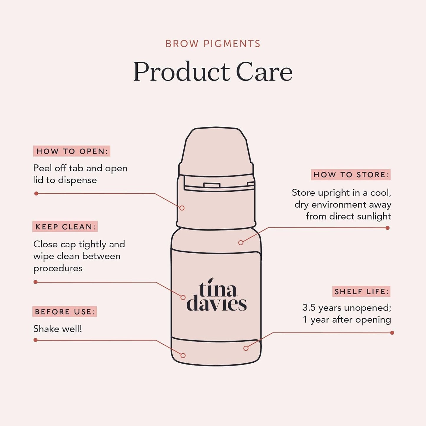 Tina Davies Professional Autumn Pigment - Permanent Eyebrow Makeup for True Tone - 1/2 oz