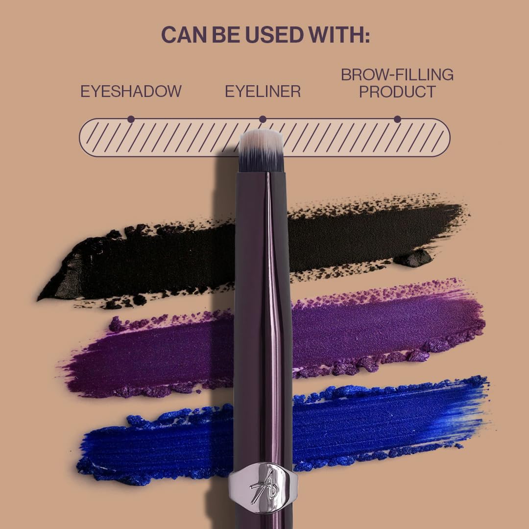 Anisa Beauty Eye Pinnacle Detail Brush | Precision Brush for Eyeshadow, Eyeliner, and Brow Definition | Soft, Synthetic Fibers for Blending Concealer, Liquid and Powder | Cruelty-Free