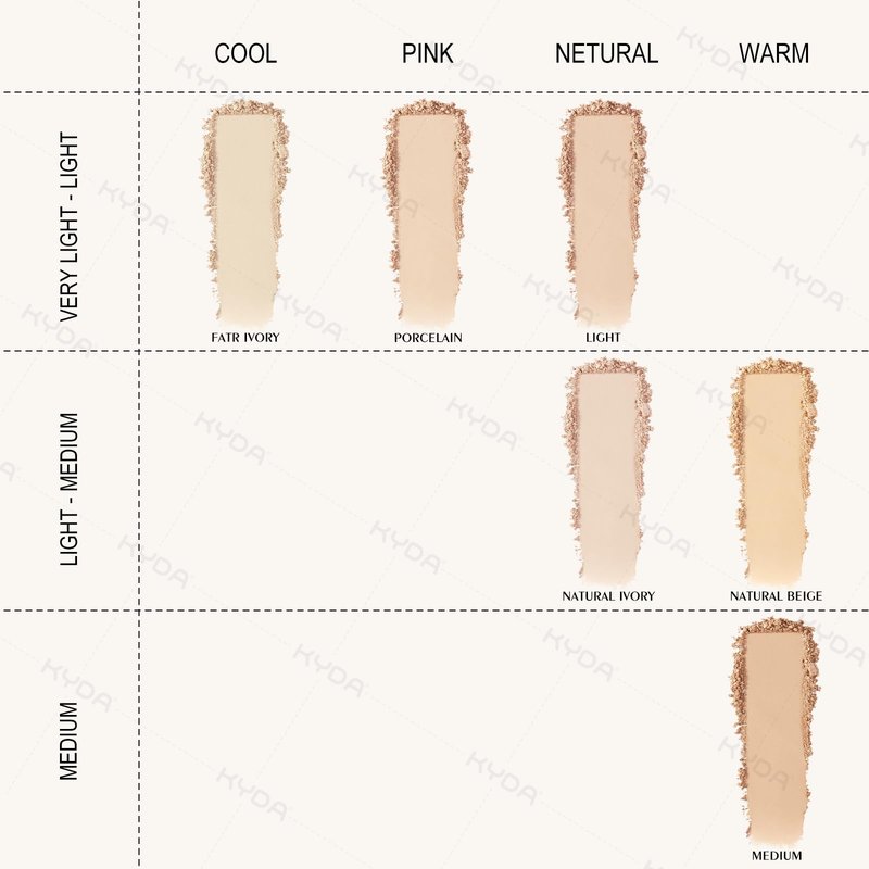 KYDA Mineral Powder, SPF 35, 4-in-1 Mineral Pressed Powder Foundation with Concealer and Setting, Matte Weightless Pressed Foundation, Light to Medium Coverage, #MEDIUM