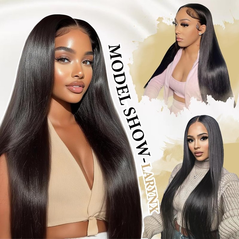 LARYNX Straight Bob Lace Front Wigs Human Hair Full 13x4 Transparent HD Lace Front Wigs Pre Plucked 180% Density Glueless Wigs Real Human Hair Wig For Women (12 Inch)