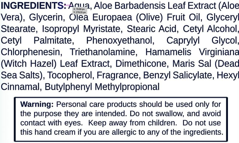 Natural Elephant Dead Sea Soothing Hand Cream with Dead Sea Minerals 3.4 fl oz (Pack of 5)