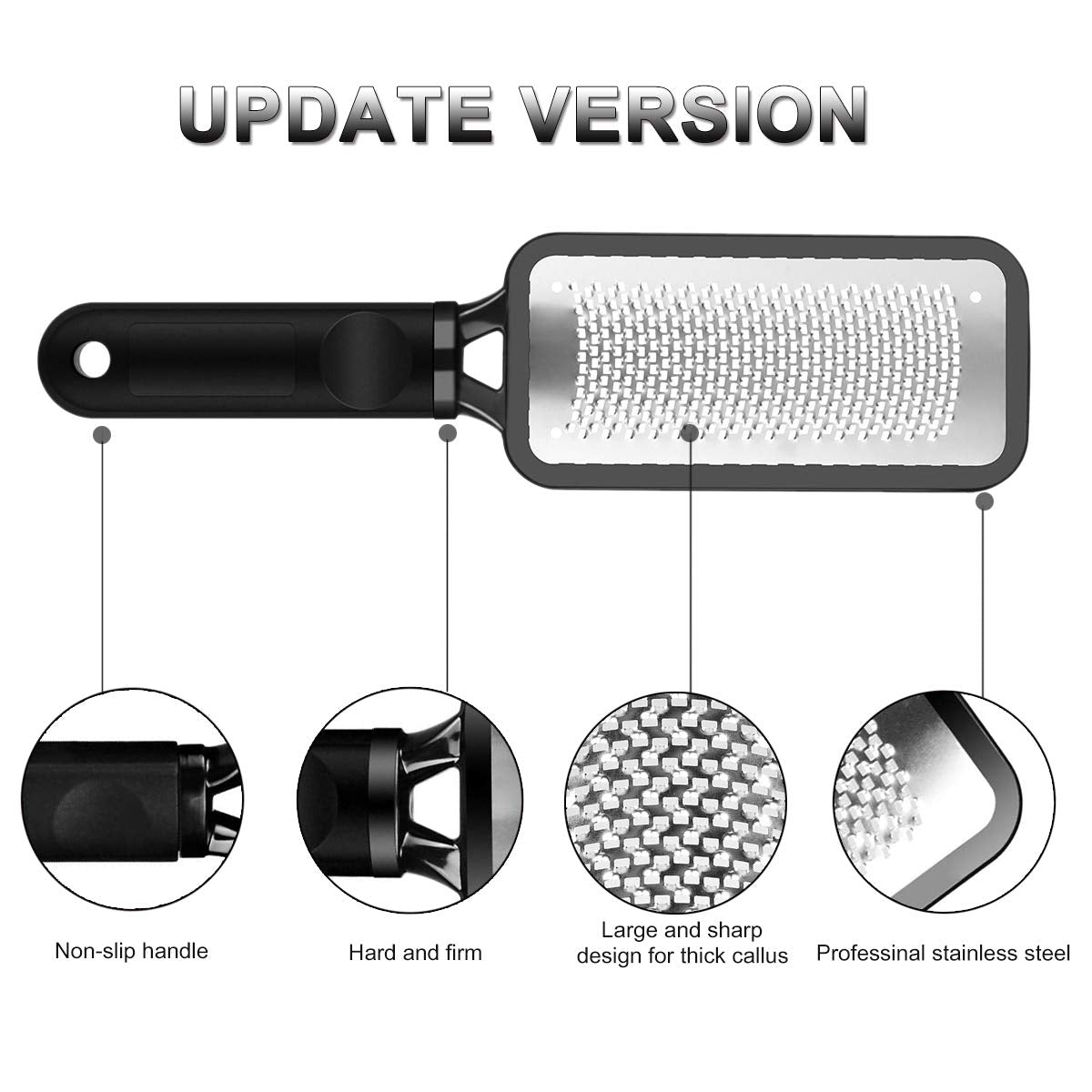 Foot Scraper Pedicure Supplies for Dead Skin Heel File Like Grater Calusses Remover Feet Callus Shaver Feet Scrubber Hard Skin Kit with 10 Blade