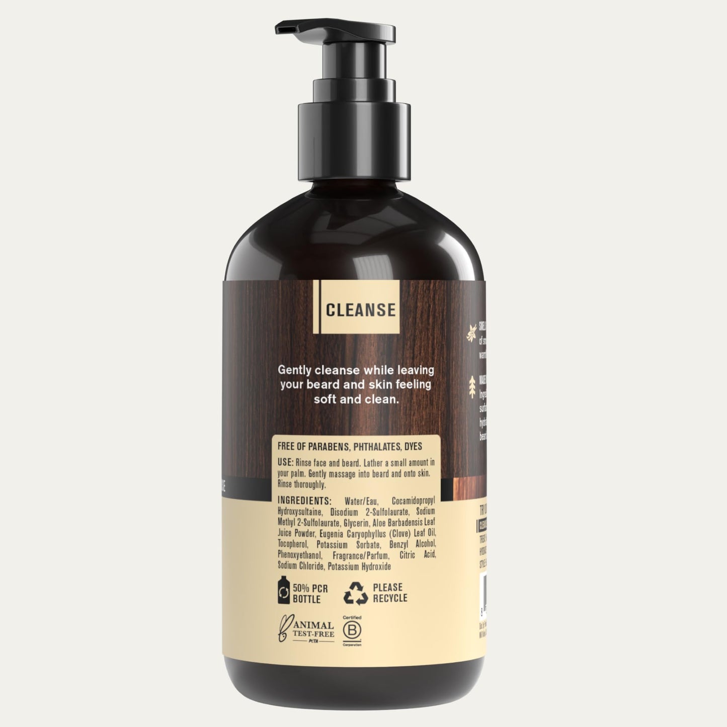 Every Man Jack Beard + Face Wash - Vanilla + Cedar Scent - Gently cleanse skin and soften beard - Made with Glycerin and Aloe - 6.7 fl. oz (2 Pack)
