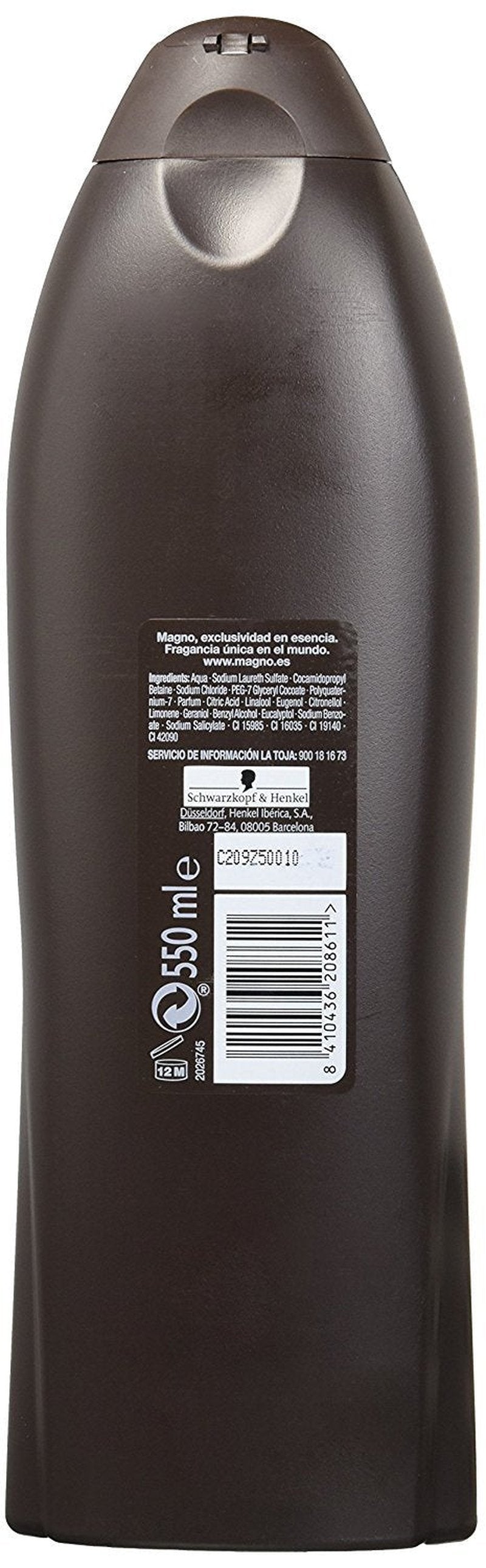 3 Bottles of Magno Shower Gel 18.3oz./550ml