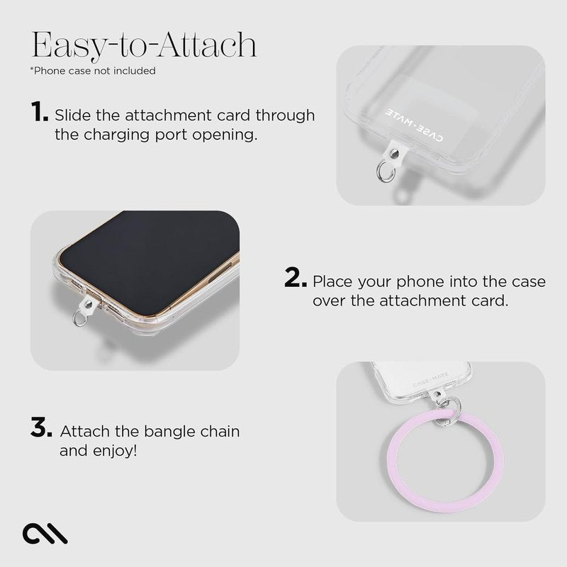 Case-Mate Phone Charm Bangle Bracelet - Detachable Wristlet Keychain for iPhone & Galaxy | Stardust