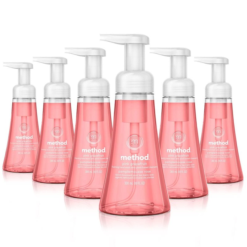 Method Foaming Hand Soap, Pink Grapefruit, 10 fl oz, (Pack of 6)