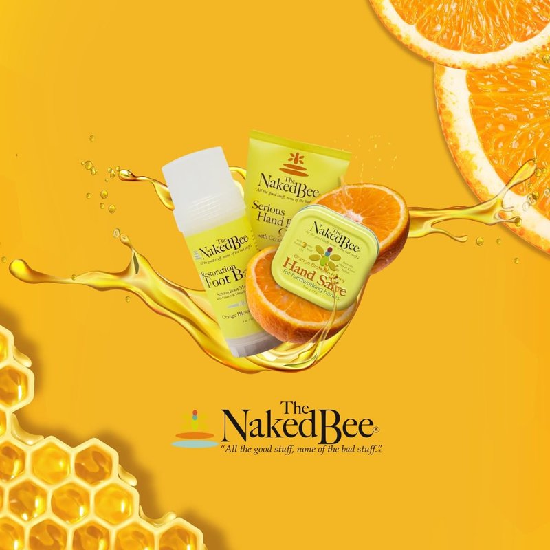 The Naked Bee Orange Blossom Honey Restoration Foot Balm, (2 oz) - 2 Pack