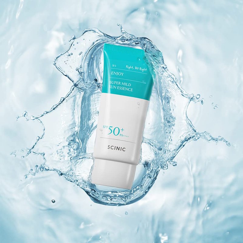 SCINIC Enjoy Super Mild Sun Essence 2 Set SPF50+ PA++++ 1.69 fl oz(50ml) | A Lightweight Hydrating Sun Essence That leaves No Sticky Feeling | Korean Skincare