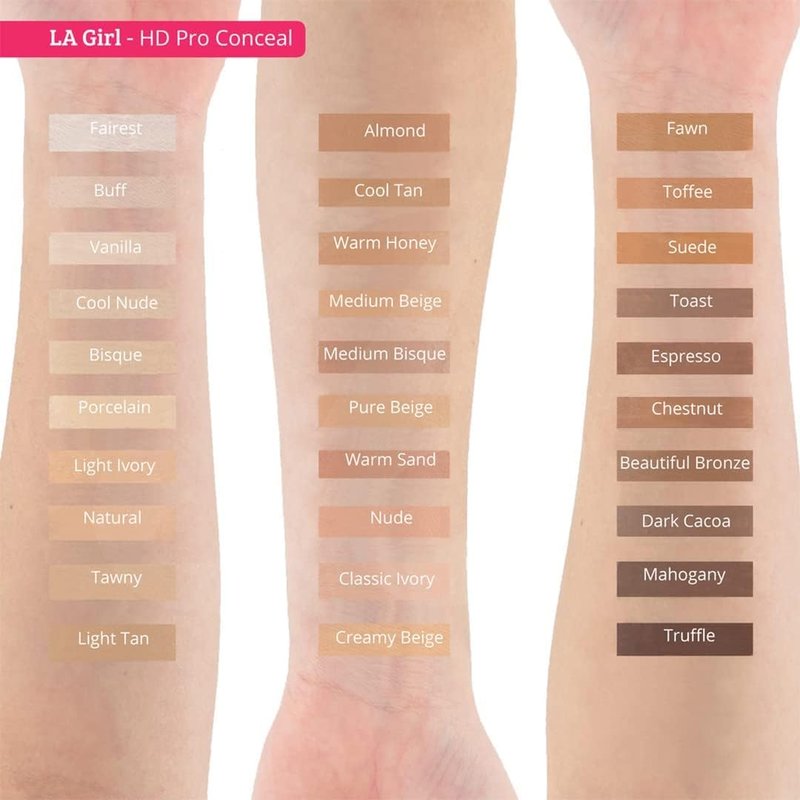 L.A. Girl HD Pro.Conceal, Vanilla GC956 (Pack of 4)