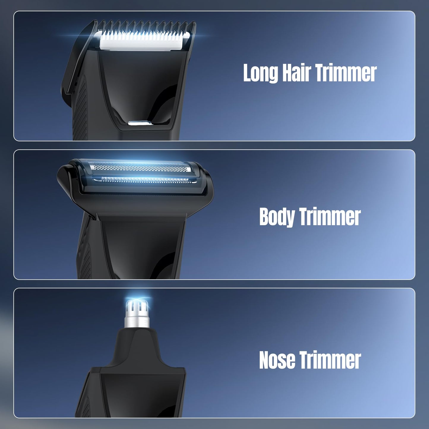 Lanumi Head Shavers for Blade Men Electric Razor 3 in 1 Manscape Groin & Body Hair Trimmer Wet Dry Grooming Kit Led Display ,Gifts for Men