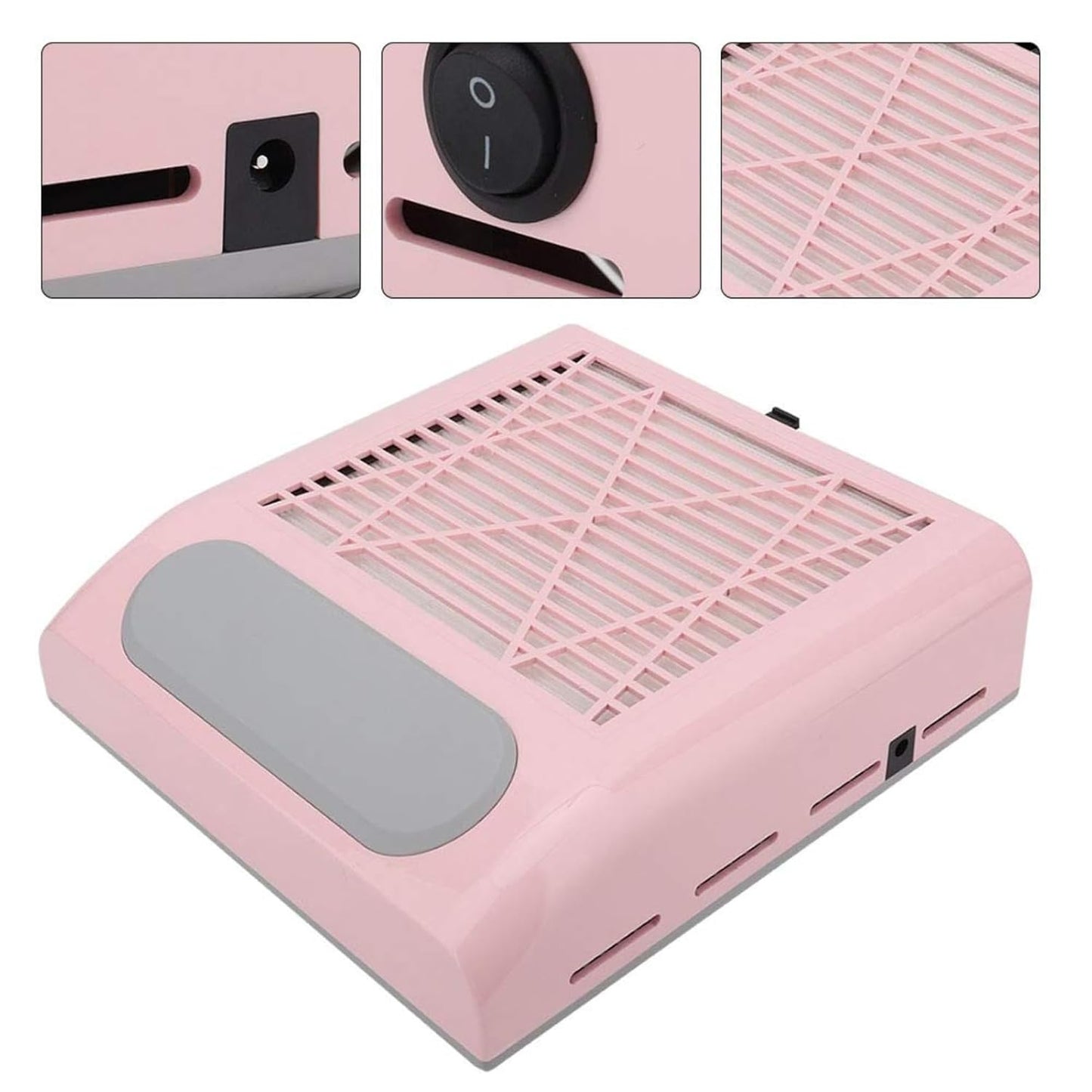 80W Nail Vacuum Cleaner - Strong Suction Dust Collector for Acrylic & Gel Nails