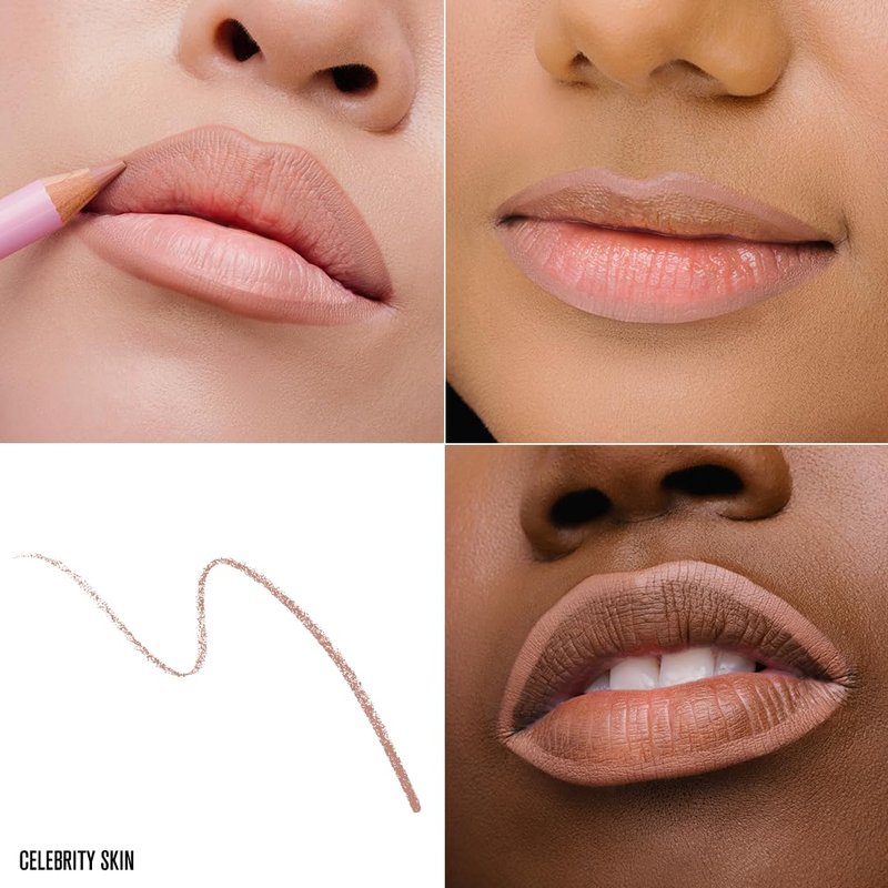 Jeffree Star Cosmetics Velour Lip Liner, Creamy Formula, Satin Finish, Long-Lasting, Peptide Complex, Mineral Oil-Free, Vegan & Cruelty-Free (Celebrity Skin)