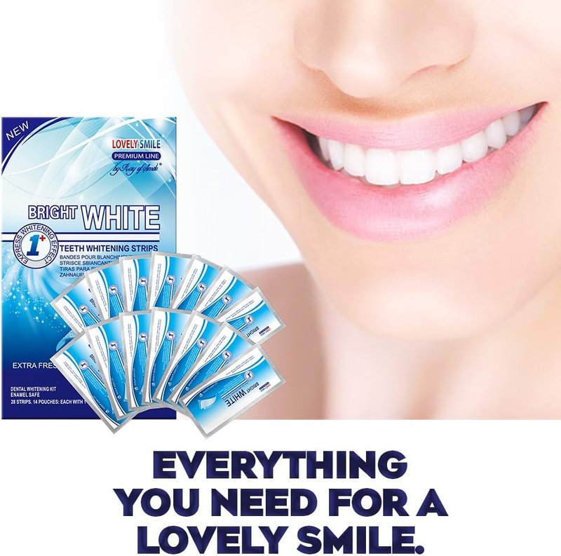 Teeth Whitening Strips - 50 Premium Enamel-Safe Strips for 25 Applications | Fast Results in 1 Hour