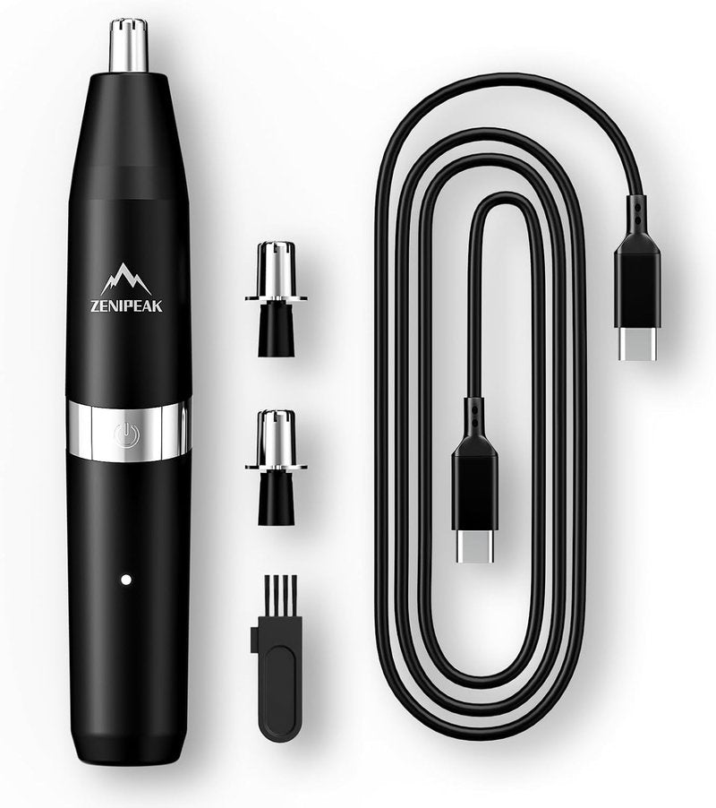 Nose Hair Trimmer for Men & Women - USB-C Rechargeable Electric Ear & Nasal Clipper | Painless Micro-Vacuum, Waterproof Travel Kit