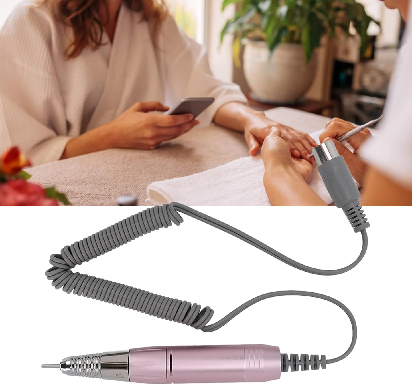 Adjustable Electric Nail Drill Machine Handpiece - 0-3000RPM Polishing Tool for Salon Pedicure
