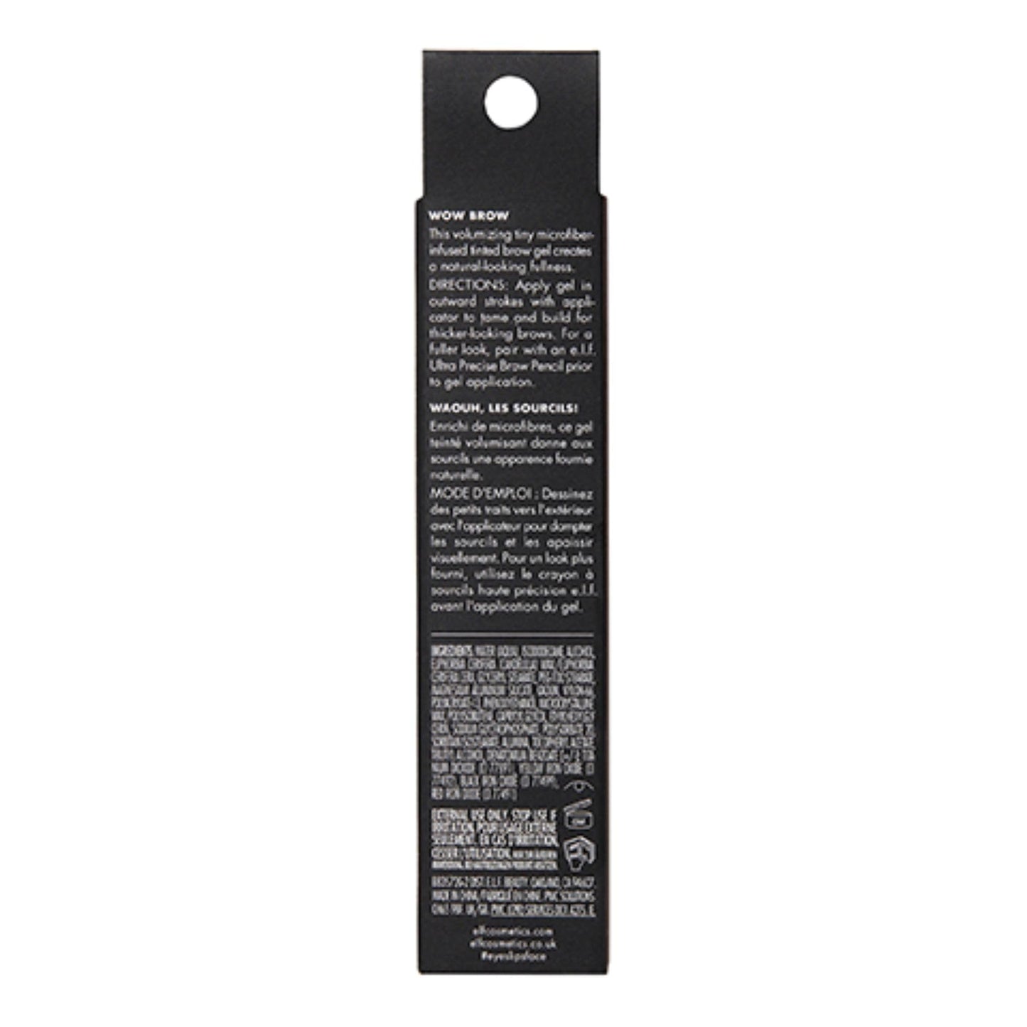 e.l.f. Wow Brow Gel, Volumizing, Buildable, Wax-Gel Hybrid, Creates Full, Voluminous-Looking Brows, Locks Brow Hairs In Place, Neutral Brown