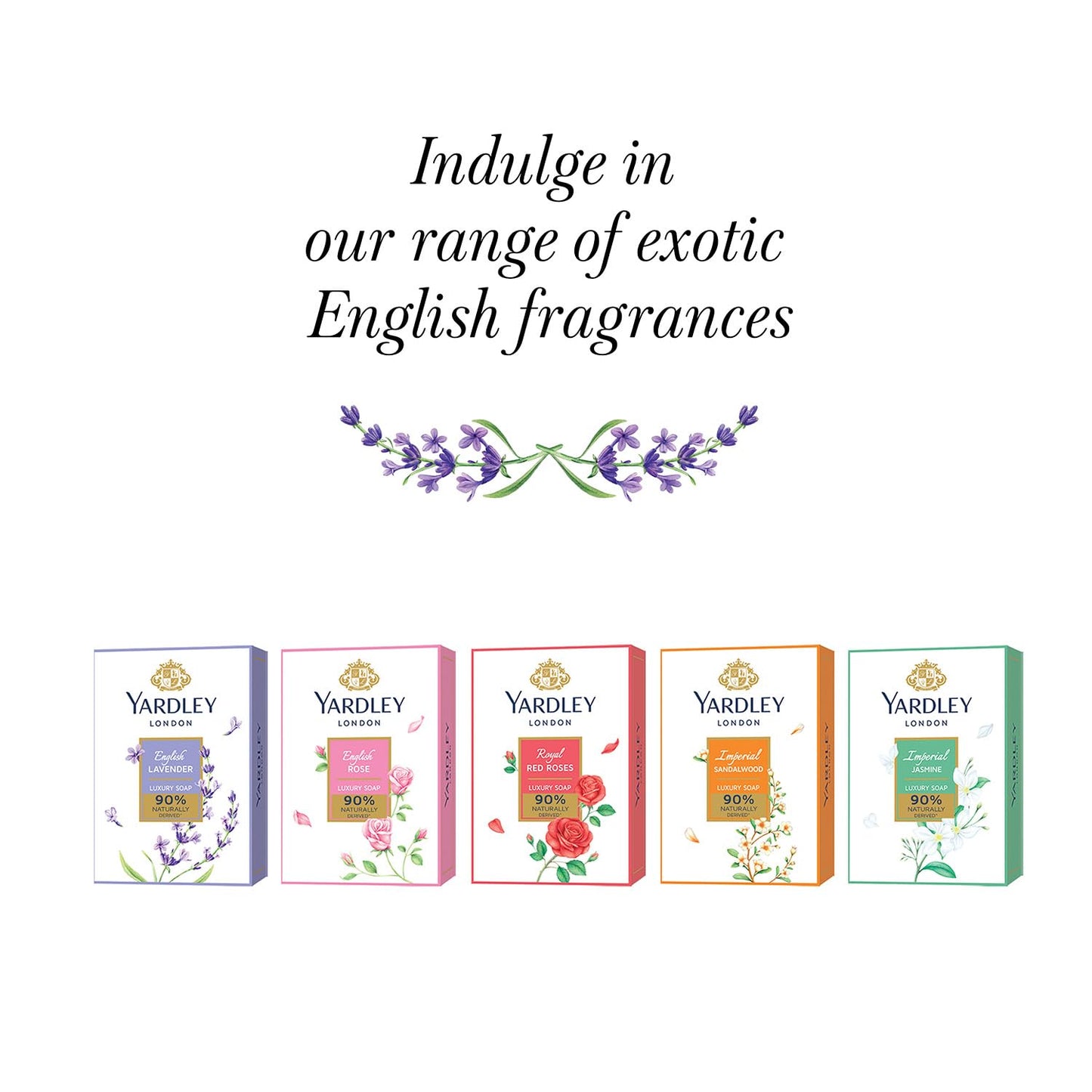 Yardley London Luxury Soap - Moisturizing & Fragrant | 100g, Pack of 6