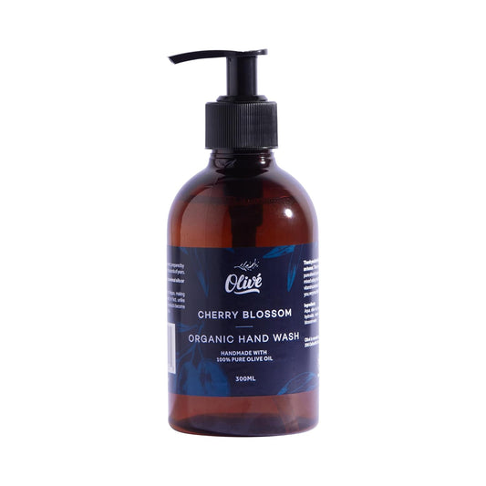 Cherry Blossom Olive Oil Hand Wash - 100% Pure, Natural Hydrating Soap | 300ml Pump for Soft, Healthy Hands