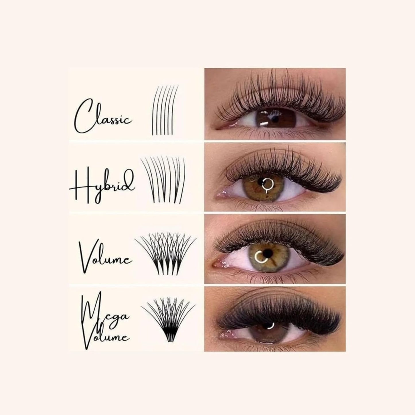 L+ Curl Mixed Lash Trays by SoCal Beauty – L+ Curl Eyelash Extensions Faux Mink Individual Lashes – 20 Rows per Tray, Color-Coded, Aluminum Backing & Window View – Professional Lash Extensions