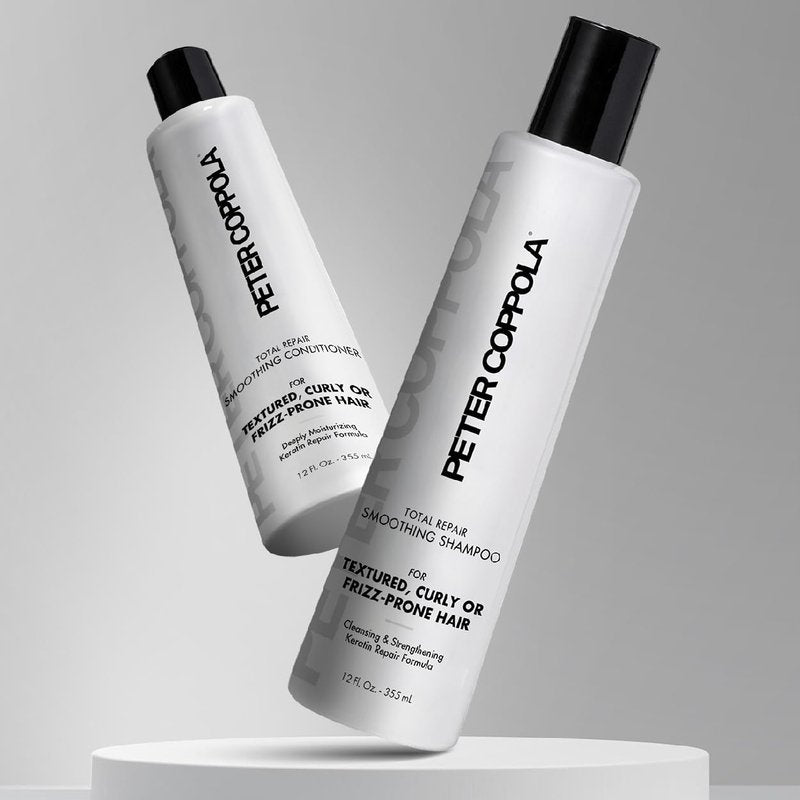 PETER COPPOLA Total Repair Shampoo & Conditioner Duo, Color-safe, Sodium Chloride-free Sulfate-free Shampoo For Color Treated Hair And Smoothing Conditioner – Keratin Treatment Aftercare (12 Fl Oz)