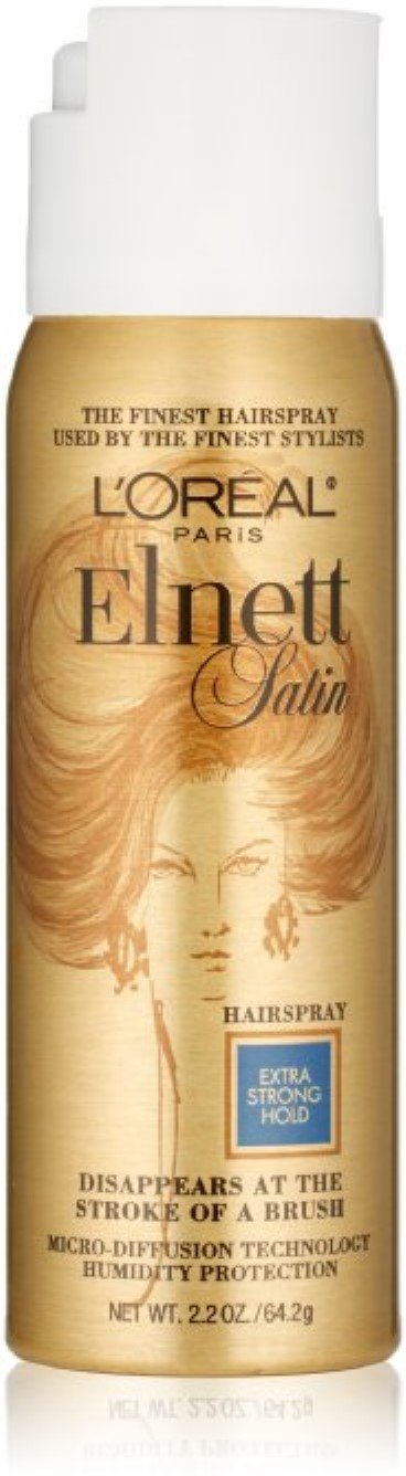 L'Oreal Paris Elnett Satin Hairspray, Extra Strong Hold, Travel Size, 2.2 Ounce (Pack of 3)